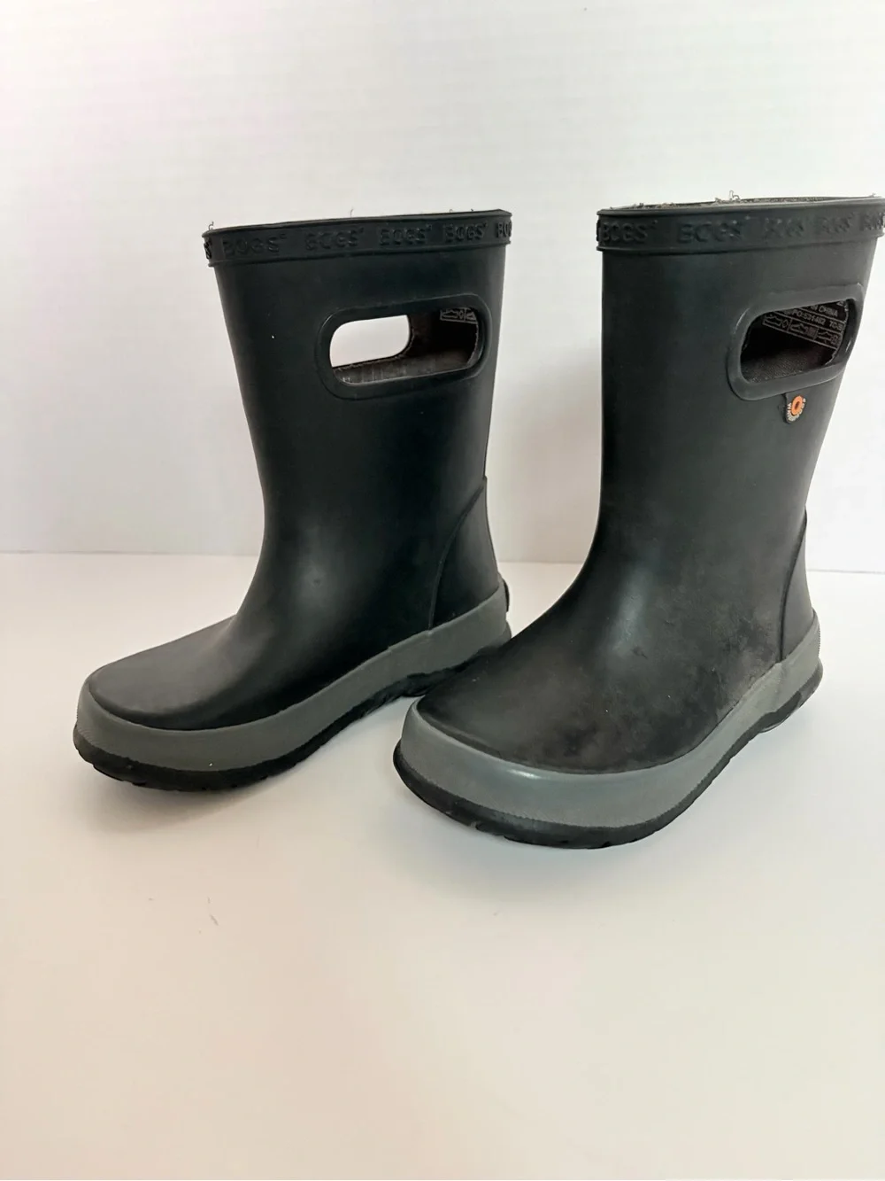 Bogs Skipper Rain Boots Waterproof Pull On Outdoor Shoes Toddler Black Size 9